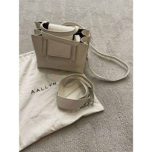 AALLYN Stella Satchel Mini Shoulder Bag Purse With Dust Bag - Picture 2 of 14